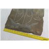 Image 15 : Slate Roof Shingle from Kawaihao Church 1927 to 1992 - Artist Carved & Embellished Canoe 20" x 16"