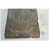 Image 2 : Slate Roof Shingle from Kawaihao Church 1927 to 1992 - Artist Carved & Embellished Canoe 20" x 16"