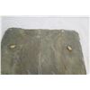 Image 3 : Slate Roof Shingle from Kawaihao Church 1927 to 1992 - Artist Carved & Embellished Canoe 20" x 16"