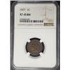 Image 1 : 1877 1C Indian Head Penny Cent NGC XF45 BN