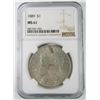 Image 1 : 1889 NGC MS61 MORGAN SILVER DOLLAR