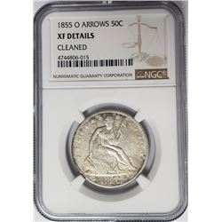1855-O Arrows  Seated Liberty Half Dollar NGC XF