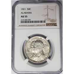 1921 Alabama Half Dollar Commem NGC AU55