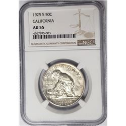 1925 S California Commemo Half Dollar NGC AU55
