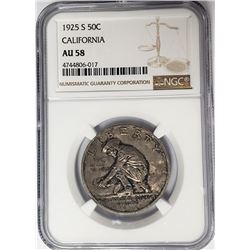 1925 California CommemHalf Dollar NGC AU58