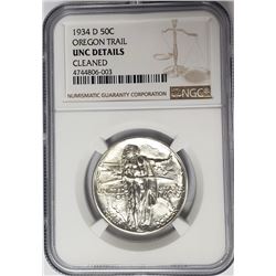 1934-D Oregon Trail Commemorative Half Dollar NGC
