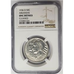 1936-D 50C Arkansas Commemorative Half Dollar