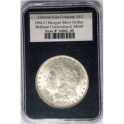1884-O Morgan Silver Dollar $1 Littleton Coin Comp