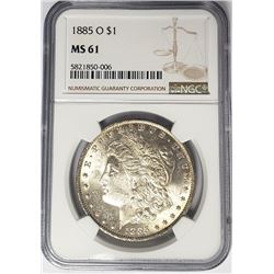 1885-O $1 Morgan Silver Dollar NGC MS61