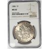 Image 1 : 1886 Morgan Silver Dollar $1 NGC MS62