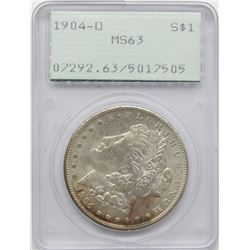 1904-O MORGAN SILVER DOLLAR PCGS MS63