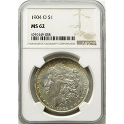 1904-O Morgan Silver Dollar $ NGC MS 62