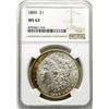 Image 1 : 1896-P Morgan Silver Dollar $ NGC MS 62 Nice Light