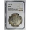 Image 1 : 1897 MORGAN SILVER DOLLAR NGC MS63