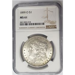 1889-O Morgan Silver Dollar $1 NGC MS61