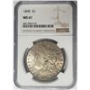 Image 1 : 1890-P $1 Morgan Silver Dollar NGC MS61