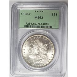 1898-O Moran Silver Dollar PCGS MS63 $1