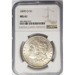 1899-O Morgan Silver Dollar $1 NGC MS61