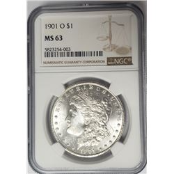 1901-O Morgan Silver Dollar $1 NGC MS63