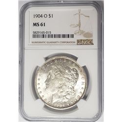 1904-O Morgan Silver Dollar $1 NGC MS61