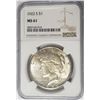 Image 1 : 1922-S $1 Peace Silver Dollar NGC MS61