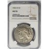 Image 1 : 1923-D $1 Peace Silver Dollar NGC AU55