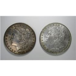 1898 AU MORGAN & 1904-O MORGAN XF