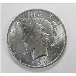 1922 PEACE DOLLAR AU