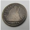 Image 1 : 1873 ARROWS AT DATE SEATED QUARTER- AG