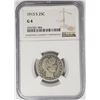 Image 1 : 1913-S Barber Quarter 25C NGC G4 Good 4