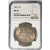 Image 1 : 1897-P Morgan Silver Dollar $1 NGC MS61