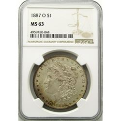 1887-O Morgan Silver Dollar $ NGC MS 63