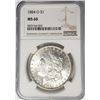 Image 1 : 1884-O Morgan Silver Dollar $1 NGC MS60