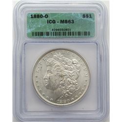 1880-O Morgan Silver Dollar ICG MS 63