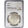 Image 1 : 1889-P Morgan Silver Dollar $1 NGC MS61