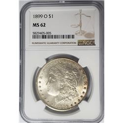 1899-O Morgan Silver Dollar $1 NGC MS62