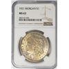 Image 1 : 1921-P Morgan Silver Dollar $1 NGC MS63