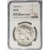 Image 1 : 1923-D Peace Dollar $1 NGC AU50
