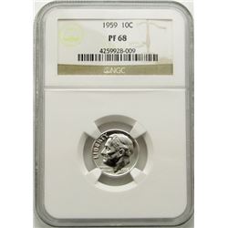 1959 ROOSEVELT DIME PF 68