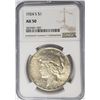Image 1 : 1924-S Peace Dollar $1 NGC AU50