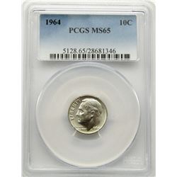 1964 PCGS DIME MS65