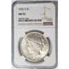 Image 1 : 1925-S Peace Dollar $1 NGC AU53