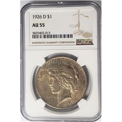 1926-D Peace Dollar $1 NGC AU55