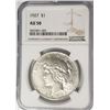 Image 1 : 1927-P Peace Dollar $1 NGC AU50