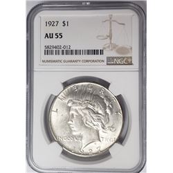 1927-P Peace Dollar $1 NGC AU55