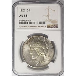 1927-P Peace Dollar $1 NGC AU58
