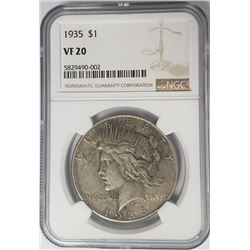 1935-P Peace Dollar $1 NGC VF20