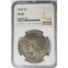 Image 1 : 1935-P Peace Dollar $1 NGC VF20