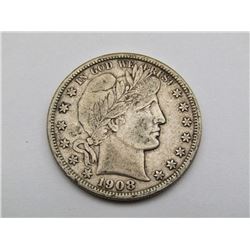 1908-D BARBER HALF DOLLAR