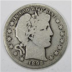 1892-O BARBER HALF DOLLAR